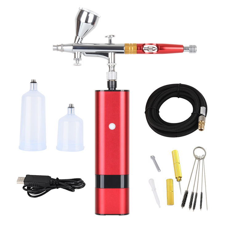 Kit Airbrush le Rialtóir Brú Airbrush Gun Gan sreang